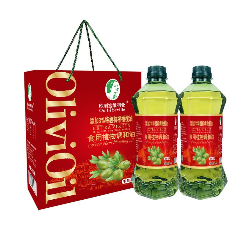 欧丽塞维利亚 添加3%特级初榨橄榄油食用植物协调油 1.5L
