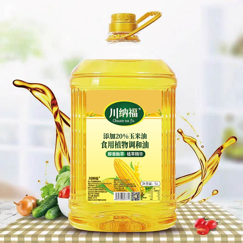 川纳福 添加20%玉米油 食用植物协调油 5L